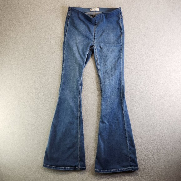 Free People Denim - Free People Jeans Womens 26 Blue We The Free Penny Pull On Flare Low Rise FP